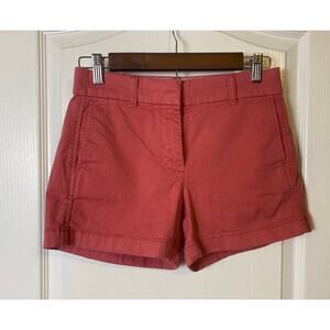 J. Crew Berry Chino Shorts Women's Size 0